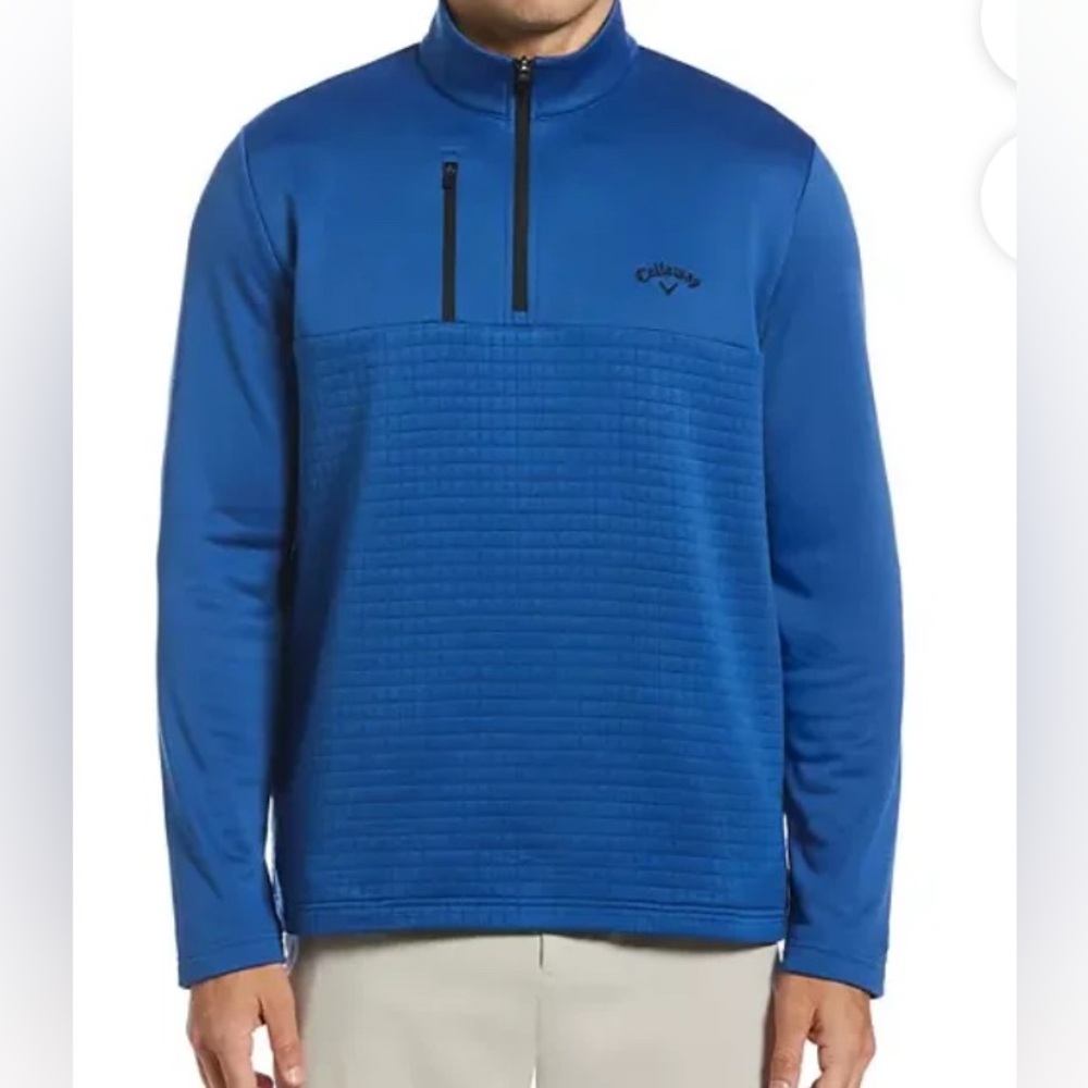 Callaway Men's Ottoman 1/4-Zip Striped Long Sleeve Golf Pullover
